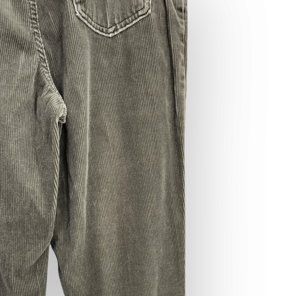 Vintage LL Bean Double L Green Corduroy High Waisted Tapered Leg Pants 6 - Picture 8 of 9